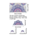 Size chart for mandala glass window stickers showing a 28x50cm sheet and dimensions - Mandala