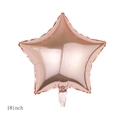 18-inch rose gold star-shaped foil balloon with a metallic finish for wedding decor - Five-pointed Star Rose Gold