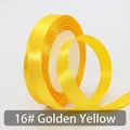 Golden yellow 1.5cm satin ribbon roll for gift wrapping and wedding decoration - Gold Yellow