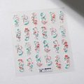 Stickers ongles relief 5D TS-3911 aux motifs floraux brodés avec finition mate - TS-3911 Broderie Shu Luojin (Nouveau Relief)