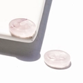 Détail de boucles en résine rose translucide pour la création de bijoux DIY personnalisés - 10*14*4mm / Quartz rose