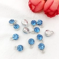 Ciondolo costellazione d'argento con strass blu scintillante per gioielli fai da te - Argento Antico Marzo - Blu