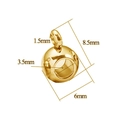 Perla in acciaio inossidabile dorato con occhiello per gioielli DIY 8,5x6mm - 8.5x6x3.5mm / Oro