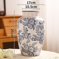 Blue and white porcelain ceramic flower vase with ice crack glaze, height 27cm - A092 Fresh Pattern Ice Crackle Straight Vase / H27cm X W17cm