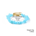 Elastic turquoise beaded bracelet with light blue natural stones and gold lobster clasp - Aquamarine (Lobster Clasp)