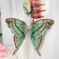 Elegant butterfly hair claw clip with green and brown gradient resin and spotted pattern - Green Dragon Butterfly 10.5CM