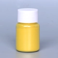 Vibrant yellow pearlescent mica powder in a clear cylindrical bottle for DIY crafts - Pearl Powder #31 Lemon Yellow