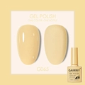 G065 light yellow glitter gel nail polish with glossy and matte finish effects - Pale Yellow Glitter (065)