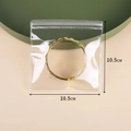 Transparent 10.5cm PVC jewelry bag for bracelets with secure self-sealing closure - 10.5x10.8cm/48 Silk Thickness / Clear