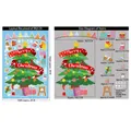 Stickers de fenêtre sapin de Noël avec motifs rennes et flocons pour décoration - BQ129 Sapin de Noël