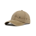 Gorra de béisbol retro caqui en algodón lavado con bolsillo decorativo - Caqui