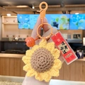 Handgefertigter gehäkelter Sonnenblume Schlüsselanhänger mit orangefarbener Schnalle - Guofeng-Jede Prüfung Bestehen