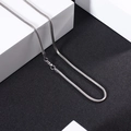 Polished silver stainless steel snake bone chain with lobster clasp for jewelry making - 3.0mm / Steel