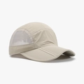 Foldable khaki mesh baseball cap with breathable sun protection and quick-dry fabric - Adjustable / Khaki