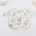 Short-sleeved baby bib with waterproof pocket and cute blue rabbit cartoon prints - (super Soft) Shawl - White Peter Rabbit / One Size