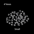 Bulk 4x4mm small transparent silicone earring backs with saucer shape for jewelry - 4mm Bullet