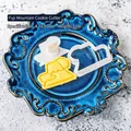 Mount Fuji cookie cutter set with press-on mold for DIY baking, size 4.7x3.3cm - Mount Fuji