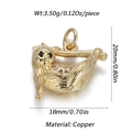 Detaillierte Größentabelle für Faultier-Anhänger aus Gold mit Zirkon und Kupfer-Info - Faultier Zirkonia Stil (YSN088-04)