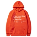 Women's orange oversized hoodie with slogan print and front kangaroo pocket - S / Top And Bottom / Orange