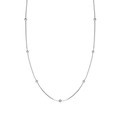Dettaglio della collana a catena蛇骨 argento con perline e finitura lucida - Argento