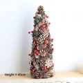 Christmas tree ornament with pine cones and red berries, 43cm height decorative piece - Simulation Pine Cone Christmas Tree / Approx 43cm