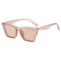 Gafas de sol retro de ojo de gato cuadradas color marrón té con montura de resina - Champaña