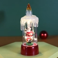 Santa Claus crystal ball candle light with warm LED glowing for Christmas desk decor - Copper Wire Candle Santa Claus