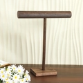 T-bar walnut wood jewelry display stand for organizing bracelets and watches - Bracelet Display Stand (Large)