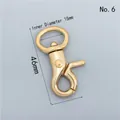 Solid brass swivel snap hook with 15mm inner diameter for DIY leathercraft hardware - Oval Base 15*46mm