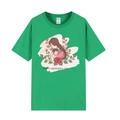 Green Mother's Day t-shirt featuring a mother and child embrace graphic print - Green 317
