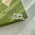 Close-up of silver Merry Christmas acrylic cake topper on a floral gift box - Merry Christmas Style 3 / 1.3mm / Silver