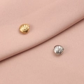 Shell-shaped stainless steel jewelry charms in gold and silver finish for DIY crafts - Round Shell
