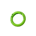Bright green circular carabiner spring ring with anti-slip gear texture and Falall mark - Verdant