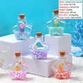 Décoration en acrylique en forme d'étoile avec figurines et paillettes flottantes - Style Série de Chats (Bouteille d'Étoile-Dessin Animé Lacté) / Styles Aléatoires