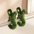 Pack of 2 large windproof green clips for drying quilts, blankets and heavy laundry - 2 Pcs/Set / Dark Green
