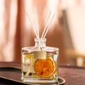 120ml reed diffuser with dried orange slices, flowers, and white fiber sticks - 120ML Sweet Orange