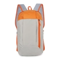 Lightweight orange and light grey nylon backpack with adjustable shoulder straps - Small / Grey Orange