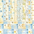 6x6 inch Bee Check pattern paper pad with 24 sheets of 160gsm acid-free scrapbook paper - R2592 24 Sheets