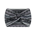Bohemian style twist headband with geometric stripes in blue grey for yoga and fitness - 46-Boho Pattern