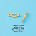 Golden infinity stainless steel connector charms for DIY jewelry making with dimensions - Gold (5.5*15mm)