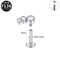 ASTM F136 titanium labret stud with triple round zircon inlay and internal threading - G23lai109-s1208055