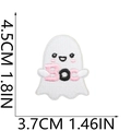 Ghost embroidery patch with BOO text and dimensions 4.5cm x 3.7cm for Halloween decor - No.8 (Small)