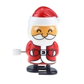 Classic red and white Santa Claus wind-up toy with a white rotating lever mechanism - Walking Shaking Head Santa Claus
