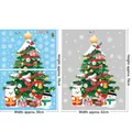 Detail of Christmas window stickers showing tree, snowman, and polar bear measurements - AMJ051 Whole Christmas Tree