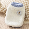 Cute koala cartoon dog hoodie in beige sherpa fleece with blue trim for small pets - XXL / 2025 New Blue Koala