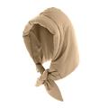 Bufanda con capucha beige acolchada de invierno con diseño de nudo y relleno suave - Caqui Oscuro
