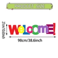Colorful Welcome wall decal for classroom decoration with 98cm x 27cm product dimensions - Colorful Welcome Letter (CT50048T_R)