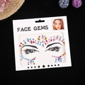 Bunte Festival-Strasssteine für das Gesicht, Aufkleber für Augen und Körper Make-up - Mehrfarbiger Regenbogen Strass-Stil