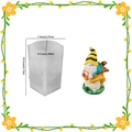 Silicone gnome mold featuring a dwarf sitting on a mushroom holding a bee 10.5cm - Gnome Holding Mushroom 003