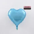 Pearly blue heart-shaped 10-inch foil balloon for wedding and party decorations - 10-inch Heart Pearl Blue